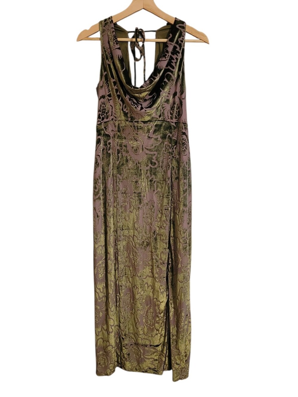 Taylor Green Velvet Burnout Fairy Maxi Dress